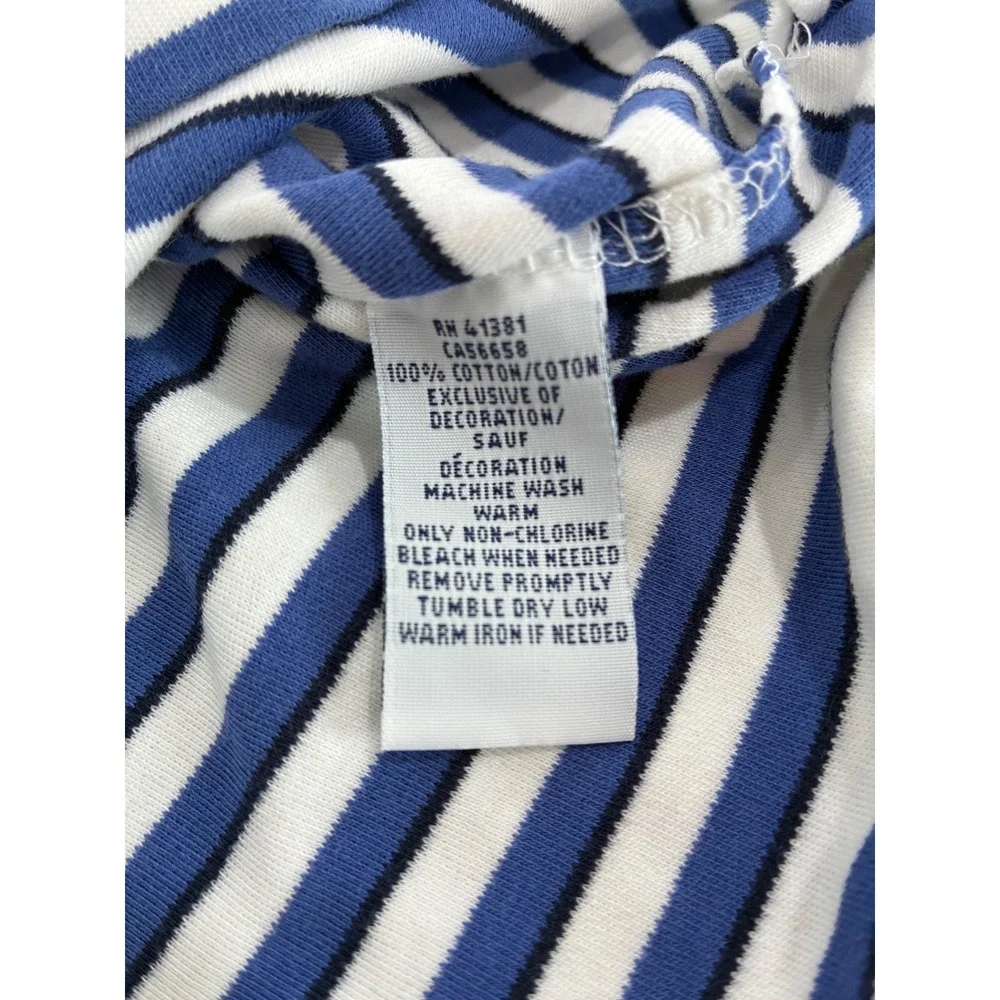 Polo Ralph Lauren Mens XXL Blue White Striped Short Sleeve Cotton Polo Shirt